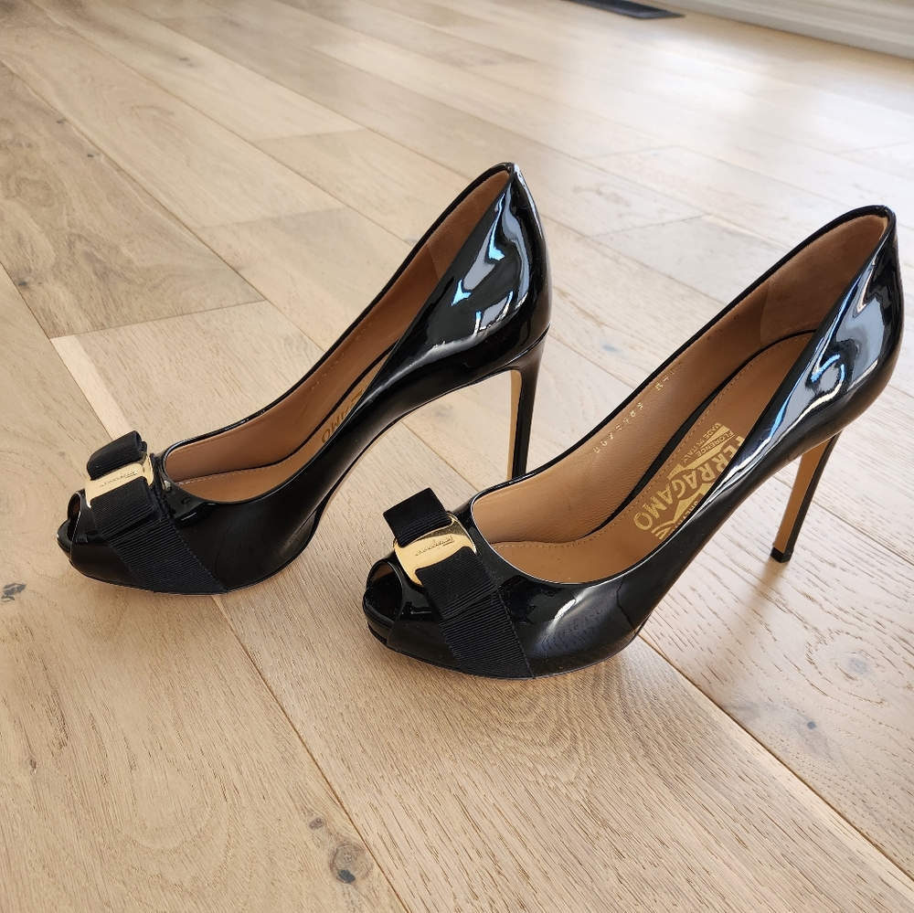 Salvatore Ferragamo Pola Peep Toe Heel